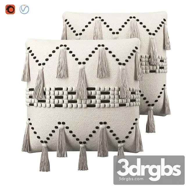 Tassel Cushion 3D Model Download Tassel Cushion 3D Model Download
