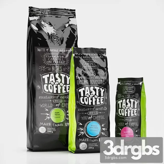Tasty coffee coffee packaging 3D Model Download