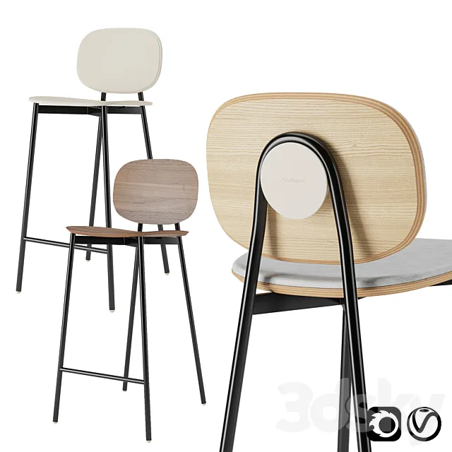 Tata Bar Stool by Pointhouse 3D Model Tata Bar Stool by Pointhouse 3D Model