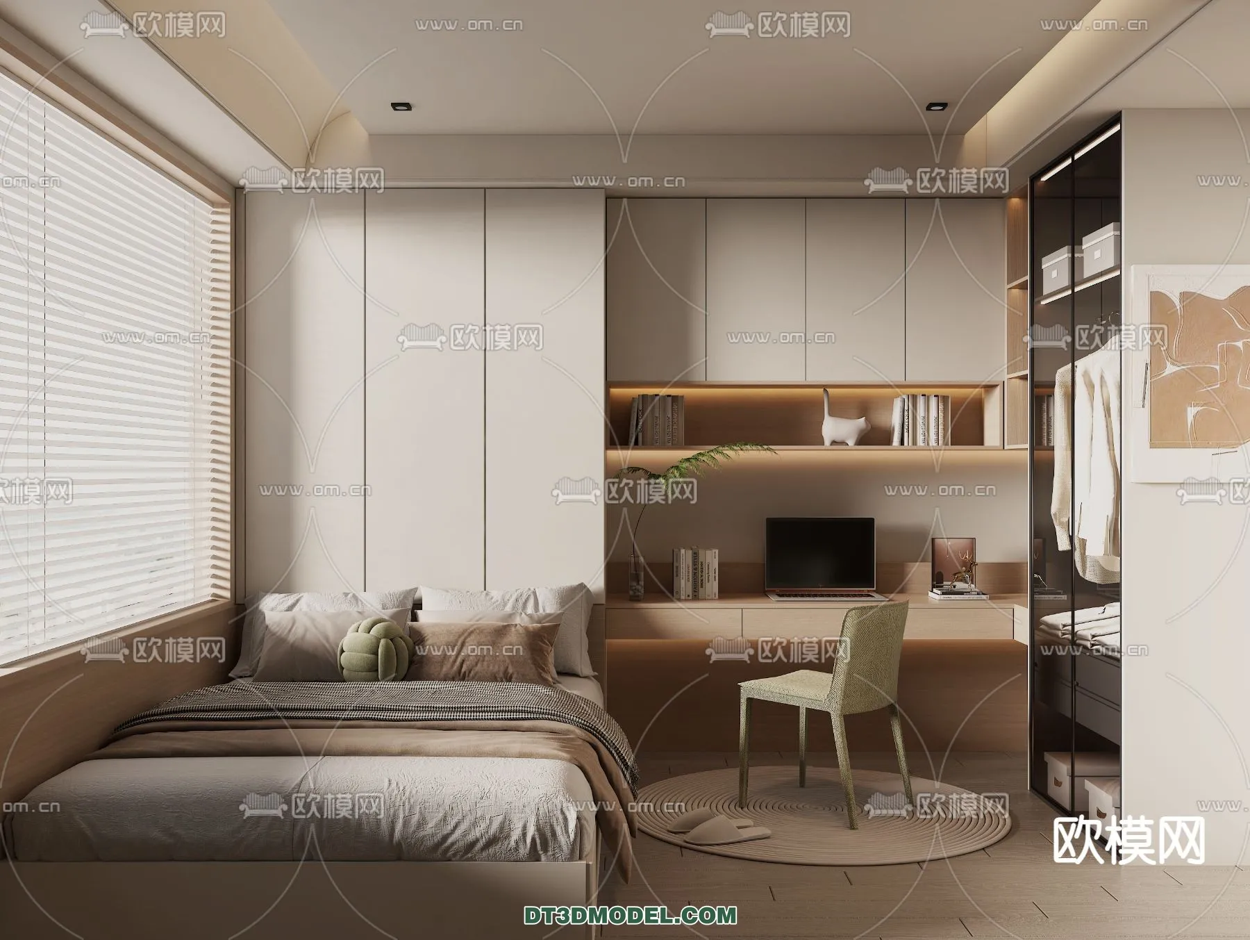 Tatami Bedroom – Japan Bedroom – 3D Scene – 025