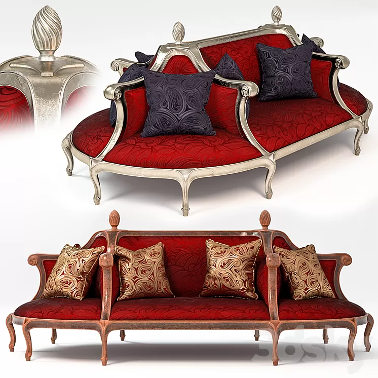 Tate Coversational Sofa 3D Model Tate Coversational Sofa 3D Model