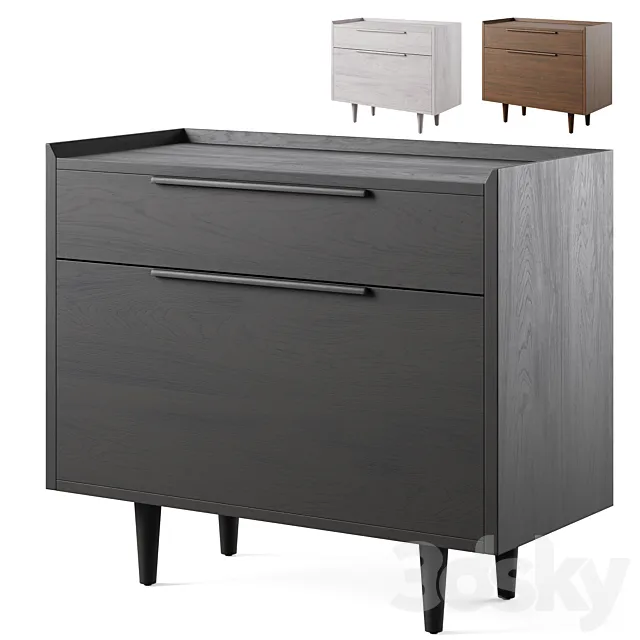 Tate Lateral File Cabinet by Crate and Barrel 3D Model Tate Lateral File Cabinet by Crate and Barrel 3D Model
