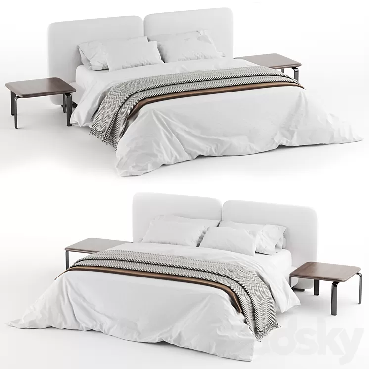 Tatlin – Cover Bed Minotti 3D Model Free Download