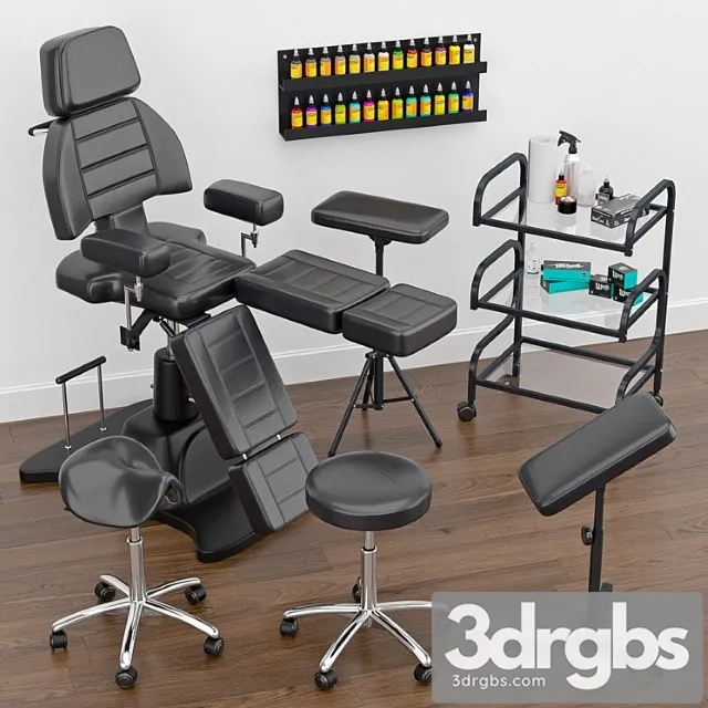 Tattoo furniture set 3D Model Download