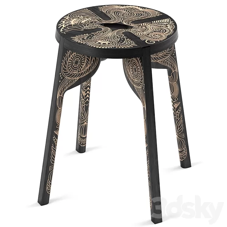 Tattoo stool by Zanat 3D Model Free Download