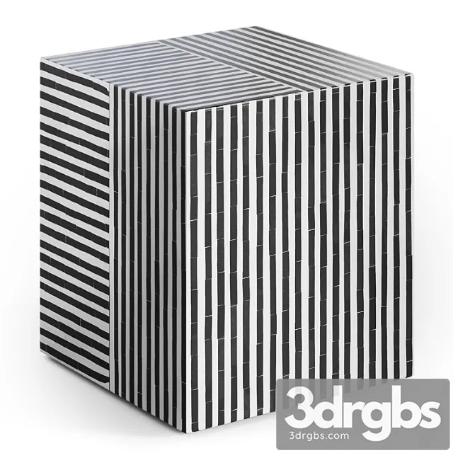 Taylor bone inlay side table by cb2 2 3D Model Download