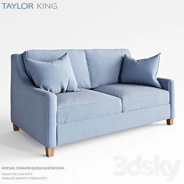 Taylor King Connor Queen Sleeper Sofa M3916Q 3DModel Taylor King Connor Queen Sleeper Sofa M3916Q 3DModel