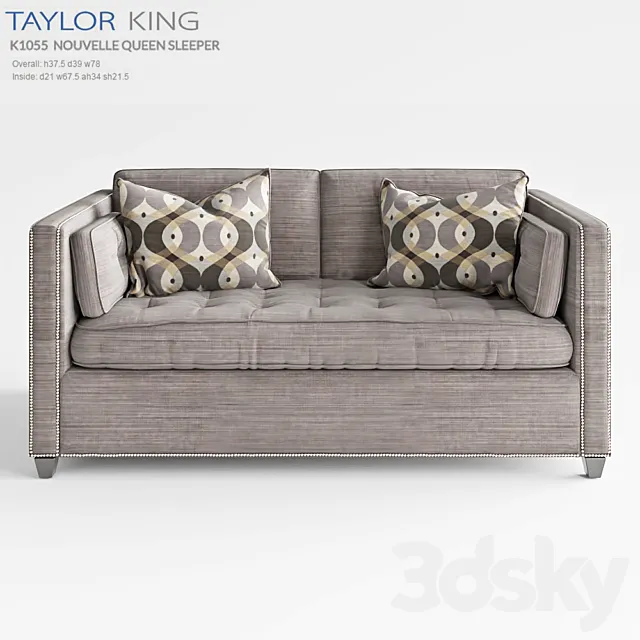TAYLOR KING NOUVELLE QUEEN SLEEPER 3D Model TAYLOR KING NOUVELLE QUEEN SLEEPER 3D Model