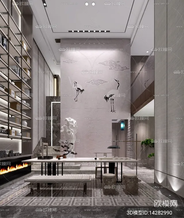 TEA ROOM – 3D Model For Interior Design – 10924 TEA ROOM – 3D Model For Interior Design – 10924