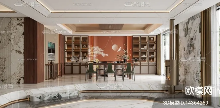 TEA ROOM – 3D Model For Interior Design – 10931 TEA ROOM – 3D Model For Interior Design – 10931