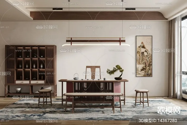 TEA ROOM – 3D Model For Interior Design – 10939 TEA ROOM – 3D Model For Interior Design – 10939