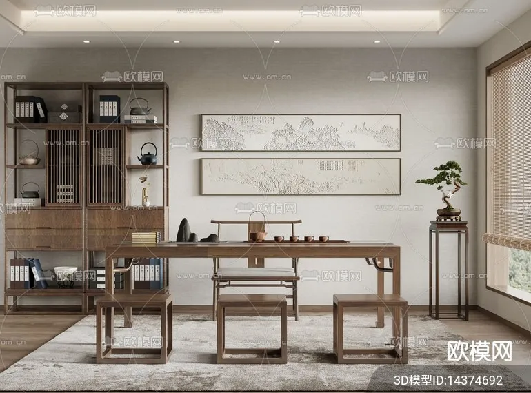 TEA ROOM – 3D Model For Interior Design – 10961 TEA ROOM – 3D Model For Interior Design – 10961