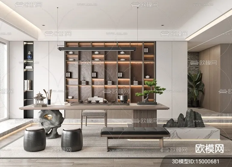 TEA ROOM – 3D Model For Interior Design – 10971 TEA ROOM – 3D Model For Interior Design – 10971