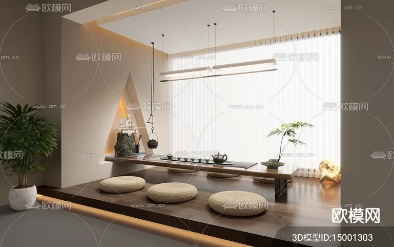 TEA ROOM – 3D Model For Interior Design – 10973 TEA ROOM – 3D Model For Interior Design – 10973