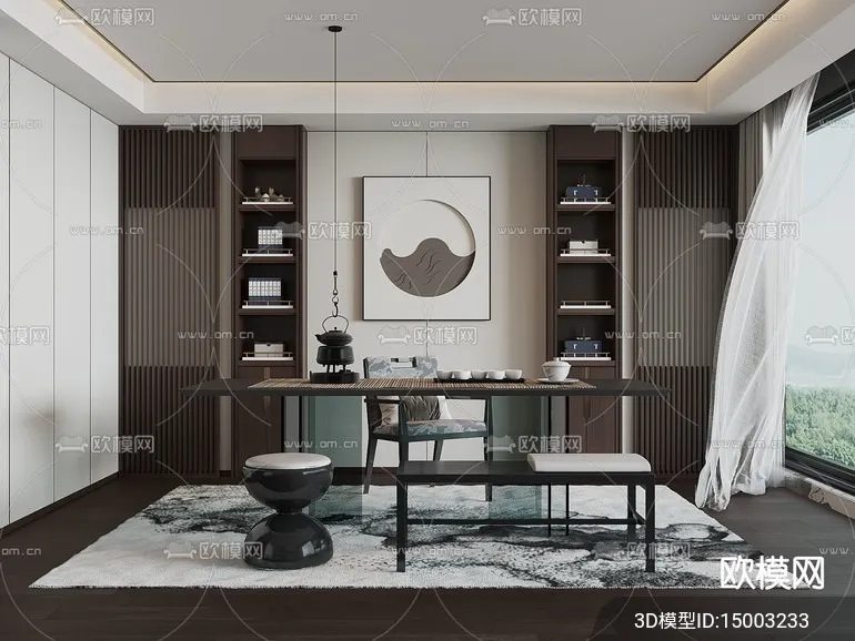 TEA ROOM – 3D Model For Interior Design – 10977