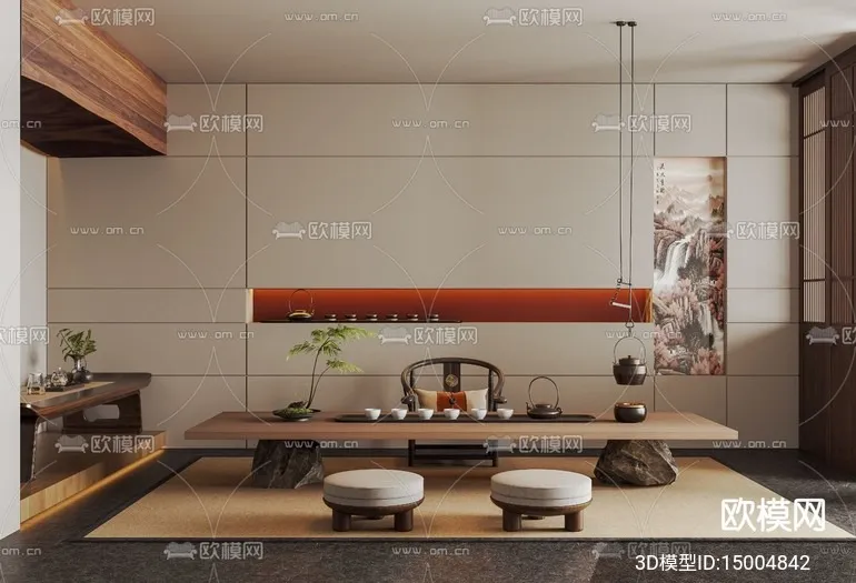 TEA ROOM – 3D Model For Interior Design – 10981