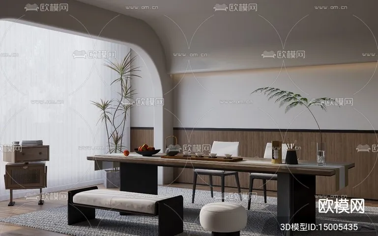 TEA ROOM – 3D Model For Interior Design – 10983