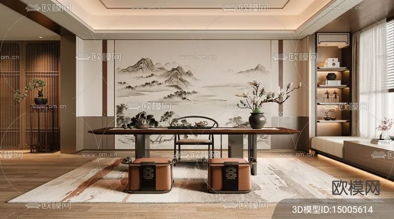 TEA ROOM – 3D Model For Interior Design – 10984