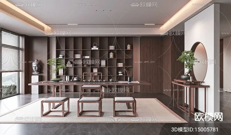 TEA ROOM – 3D Model For Interior Design – 10985