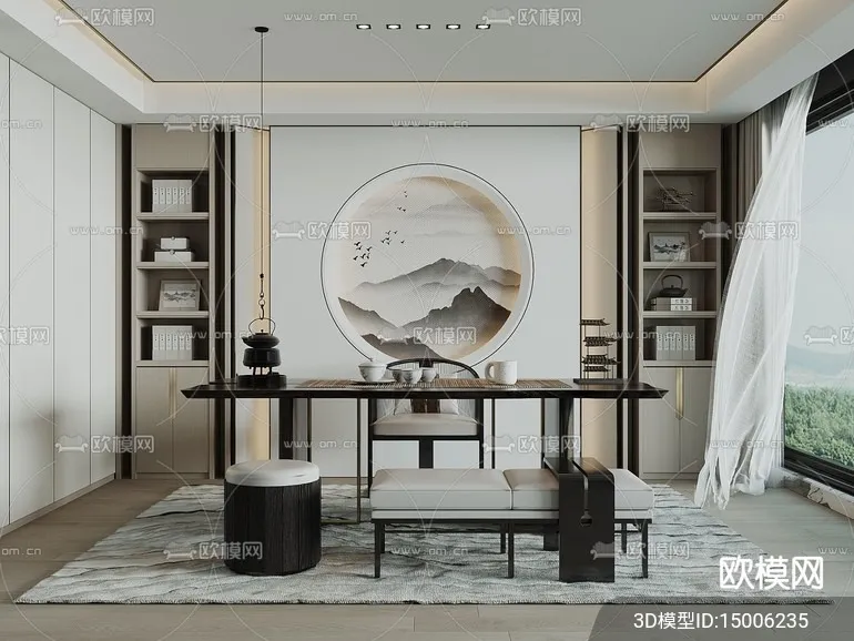 TEA ROOM – 3D Model For Interior Design – 10986