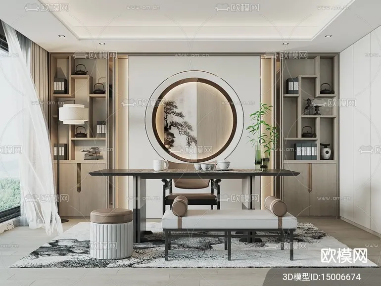 TEA ROOM – 3D Model For Interior Design – 10987