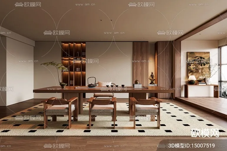 TEA ROOM – 3D Model For Interior Design – 10990