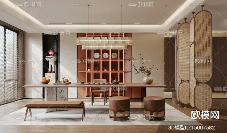 TEA ROOM – 3D Model For Interior Design – 10991