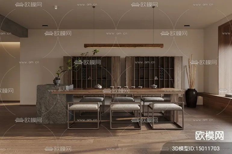 TEA ROOM – 3D Model For Interior Design – 10998