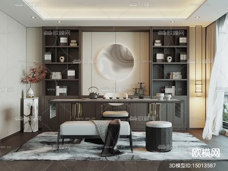 TEA ROOM – 3D Model For Interior Design – 11001