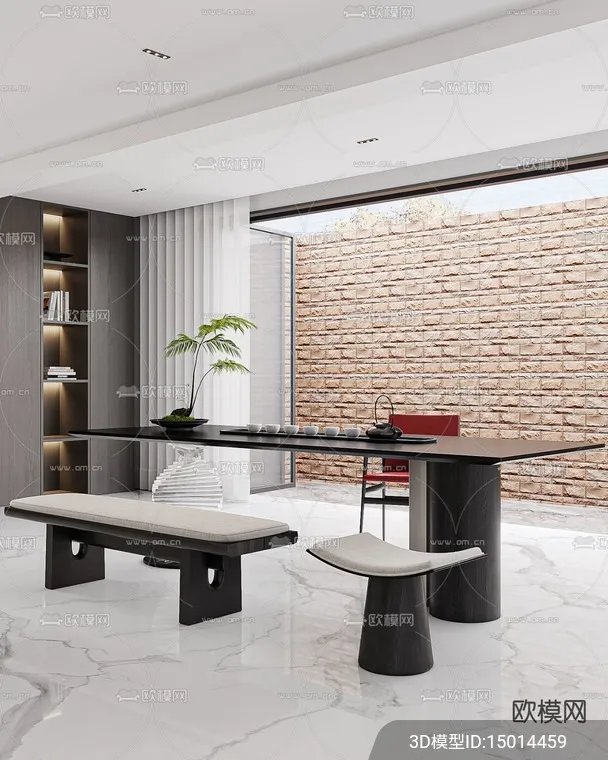 TEA ROOM – 3D Model For Interior Design – 11002