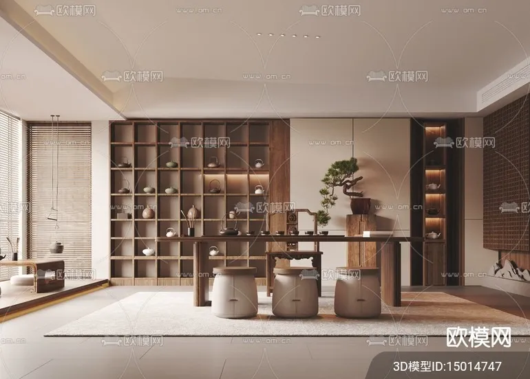 TEA ROOM – 3D Model For Interior Design – 11004