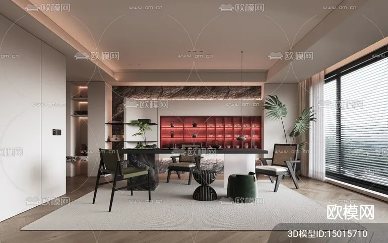 TEA ROOM – 3D Model For Interior Design – 11006