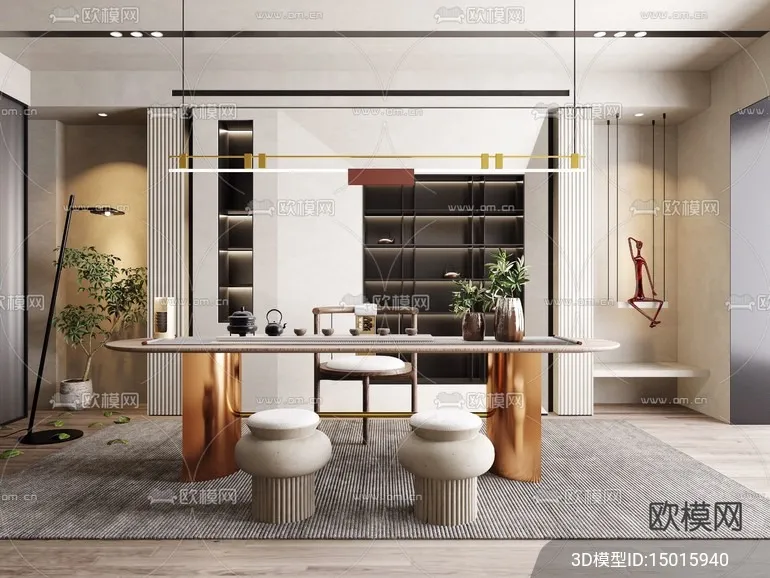 TEA ROOM – 3D Model For Interior Design – 11007