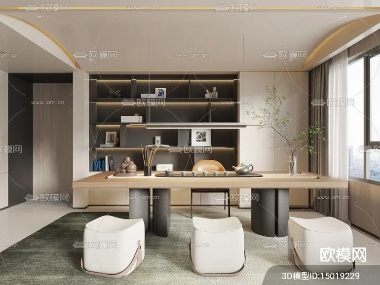 TEA ROOM – 3D Model For Interior Design – 11016