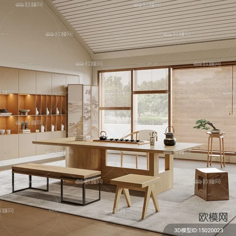 TEA ROOM – 3D Model For Interior Design – 11018