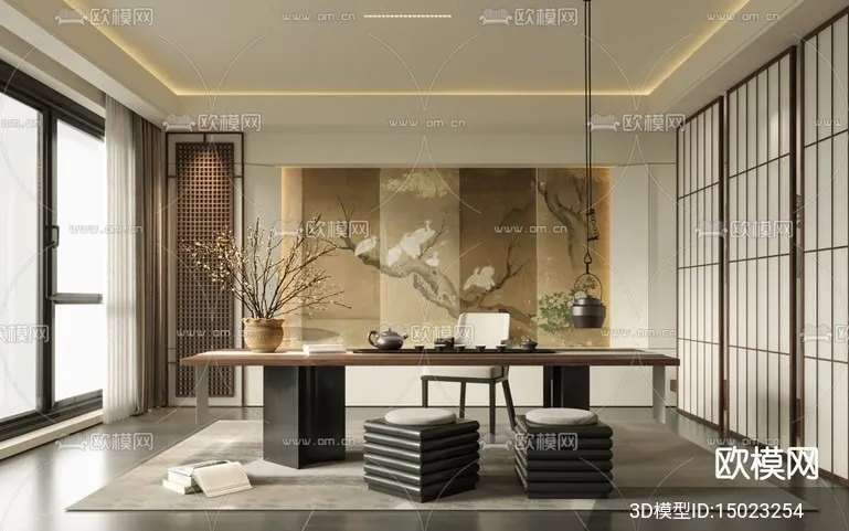 TEA ROOM – 3D Model For Interior Design – 11027