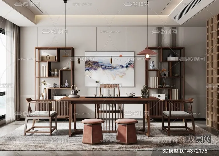 TEA ROOM – 3D Model For Interior Design – 11031