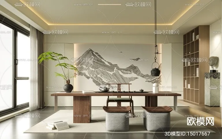 TEA ROOM – VRAY / CORONA – 3D MODEL – 2545