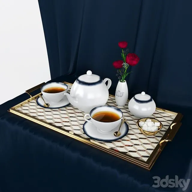 Tea service 3D Model