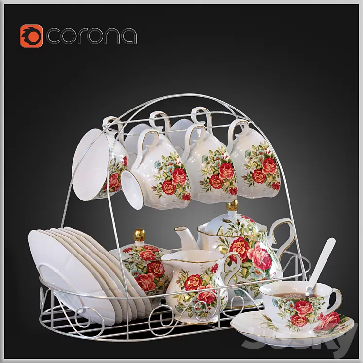 Tea-set 3D Model