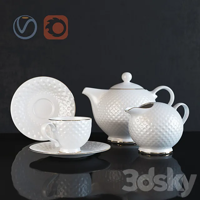 Tea Set “Golf” from the Royal Aurel 3DModel Tea Set “Golf” from the Royal Aurel 3DModel