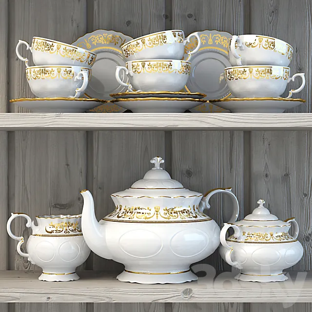 Tea Set “Leander”. model “Sonata” 3DModel
