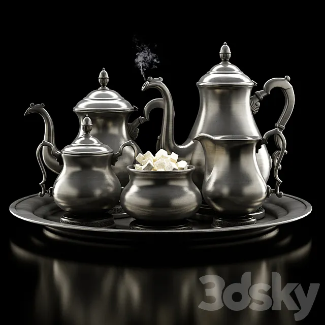 Tea sets 3DModel Tea sets 3DModel