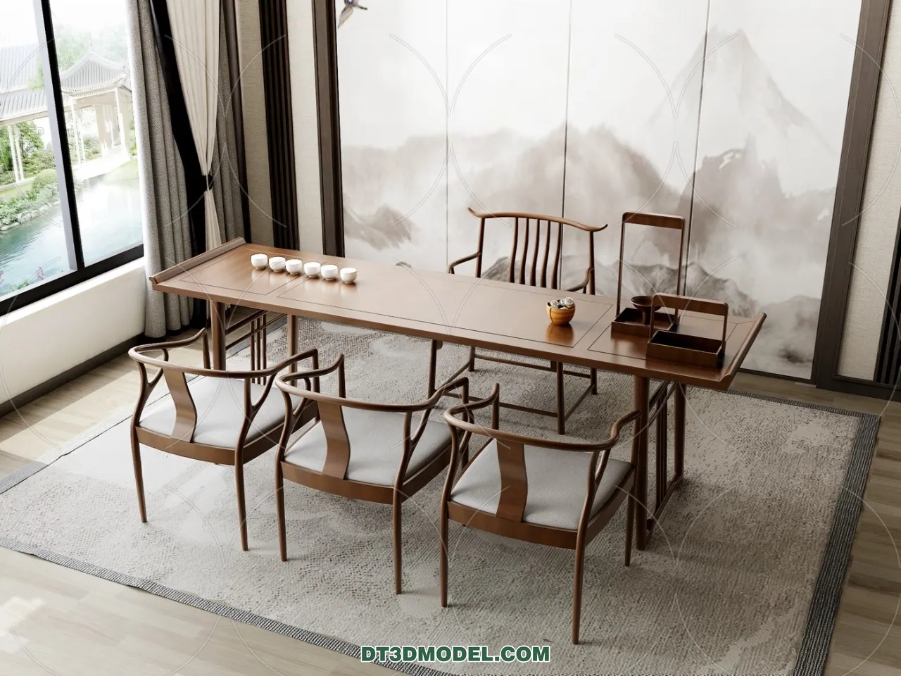 TEA TABLE – 3D Model For Interior Design – 159 TEA TABLE – 3D Model For Interior Design – 159