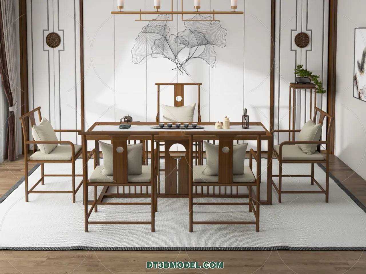 TEA TABLE – 3D Model For Interior Design – 161 TEA TABLE – 3D Model For Interior Design – 161