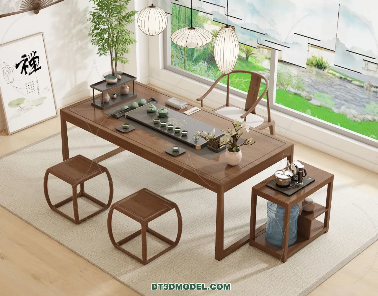 TEA TABLE – 3D Model For Interior Design – 162 TEA TABLE – 3D Model For Interior Design – 162