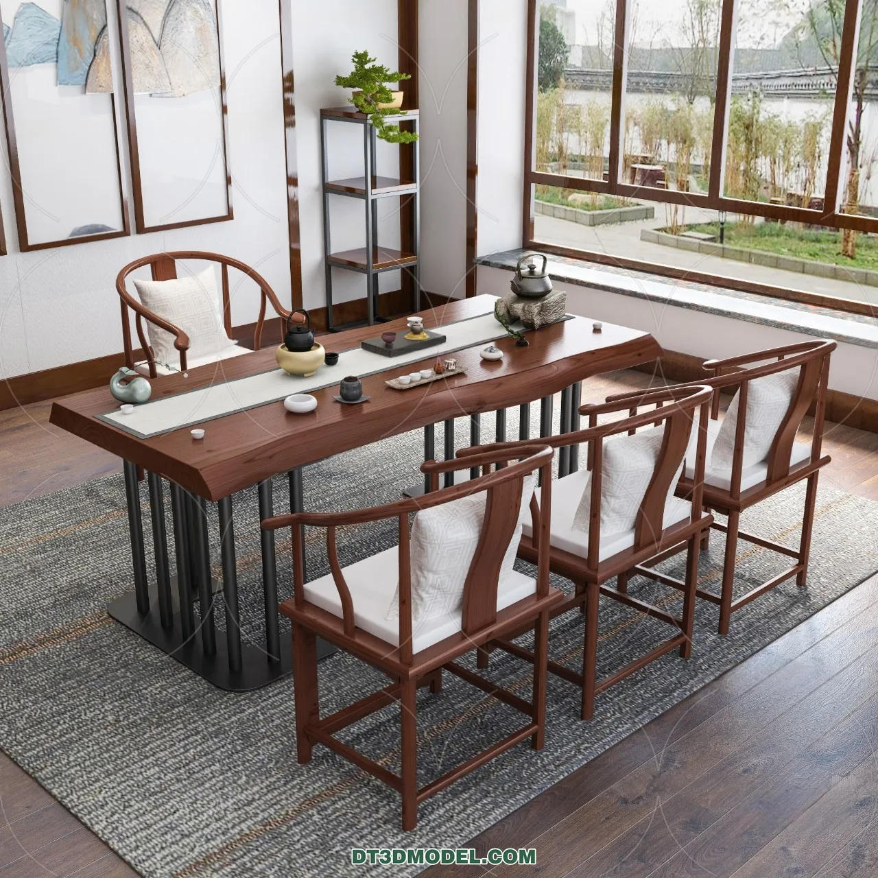 TEA TABLE – 3D Model For Interior Design – 163 TEA TABLE – 3D Model For Interior Design – 163