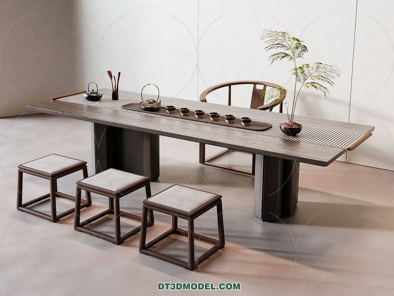 TEA TABLE – 3D Model For Interior Design – 164 TEA TABLE – 3D Model For Interior Design – 164