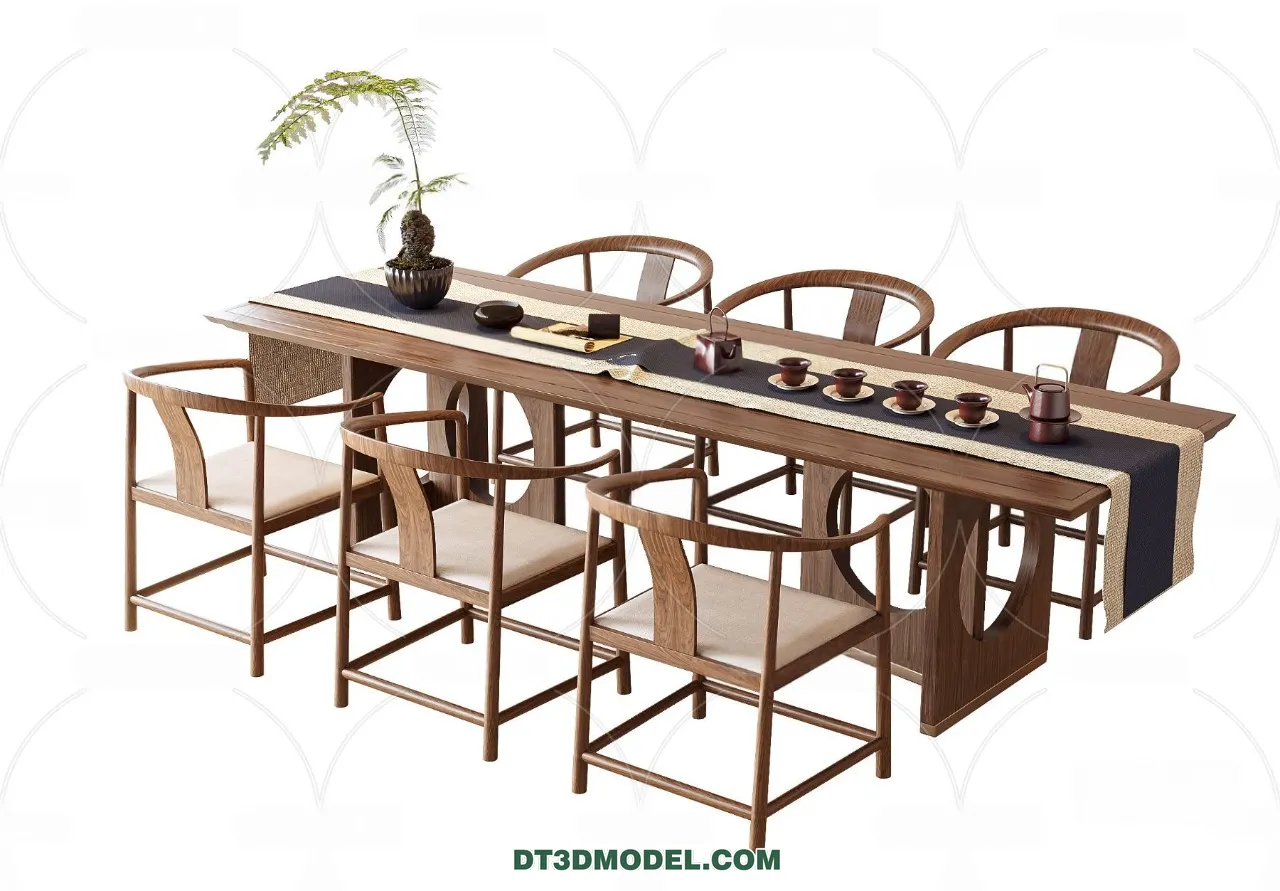 TEA TABLE – 3D Model For Interior Design – 166 TEA TABLE – 3D Model For Interior Design – 166