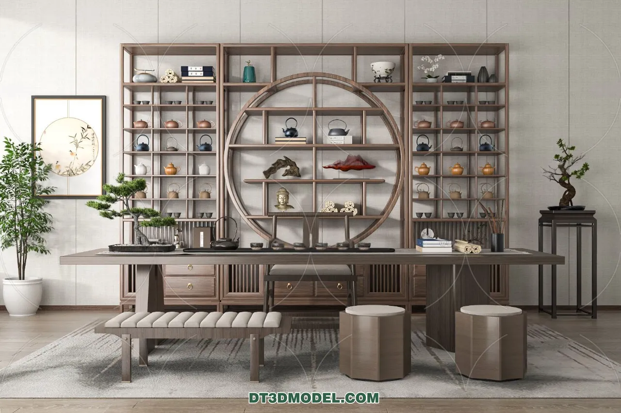 TEA TABLE – 3D Model For Interior Design – 169 TEA TABLE – 3D Model For Interior Design – 169